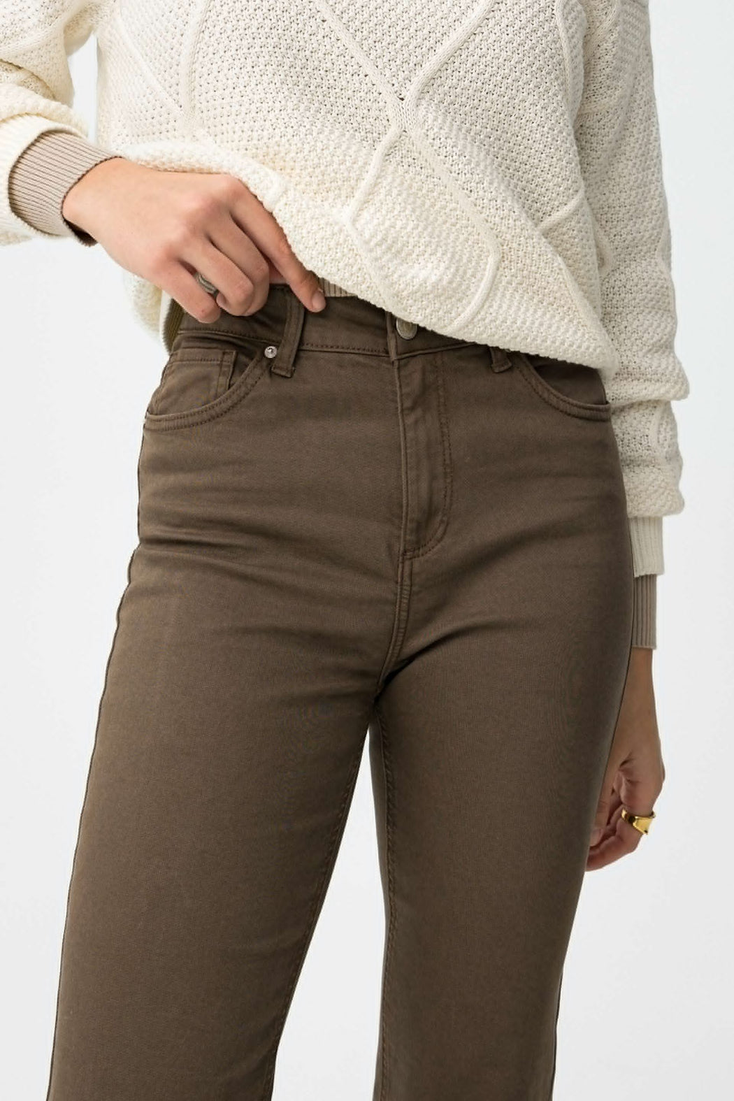 Zoe brown flare jeans