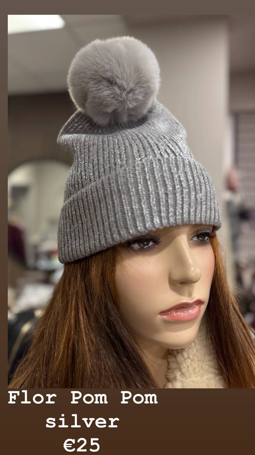 Flor Pom Pom silver