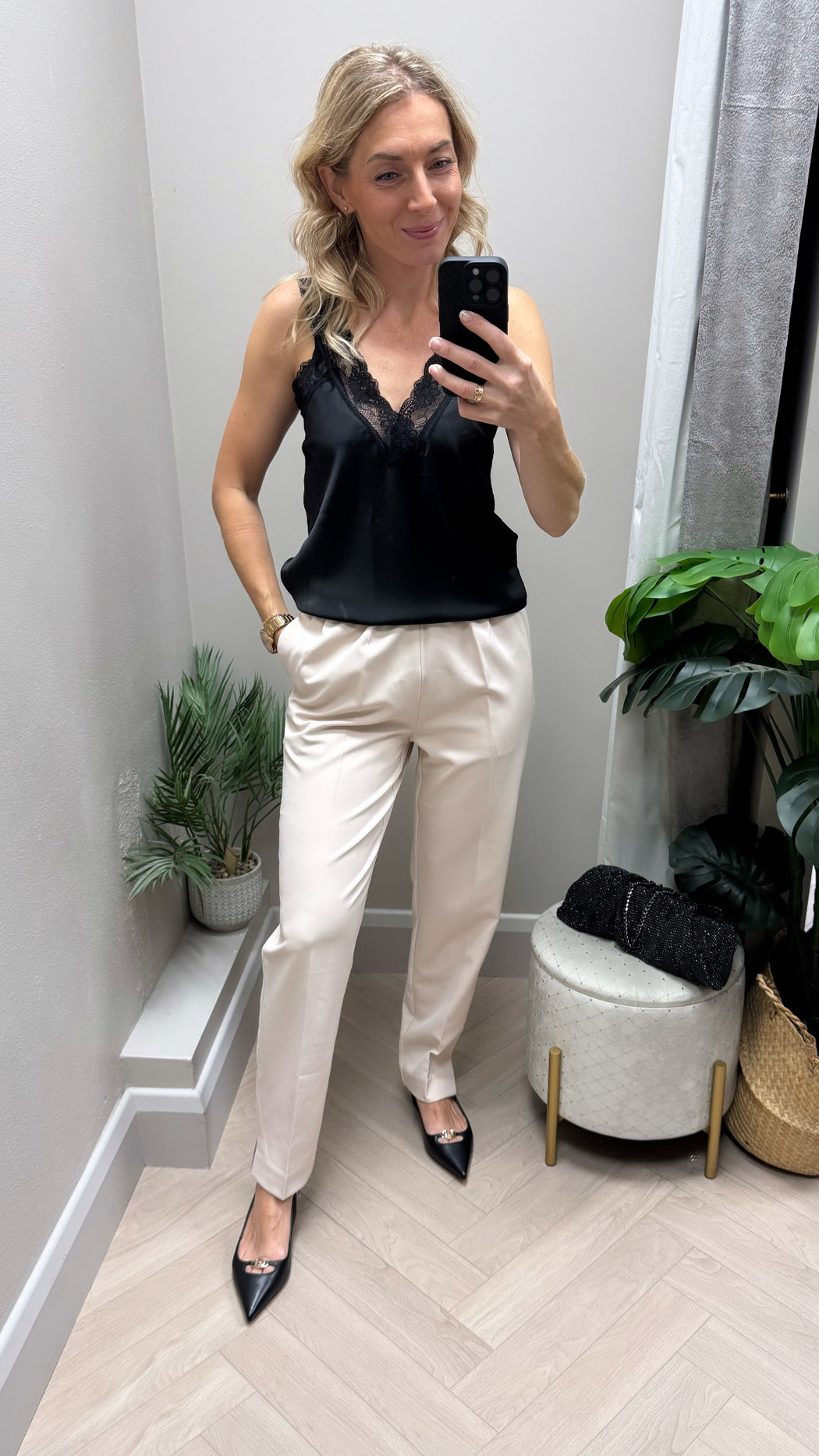 Guess cream Roberta trousers