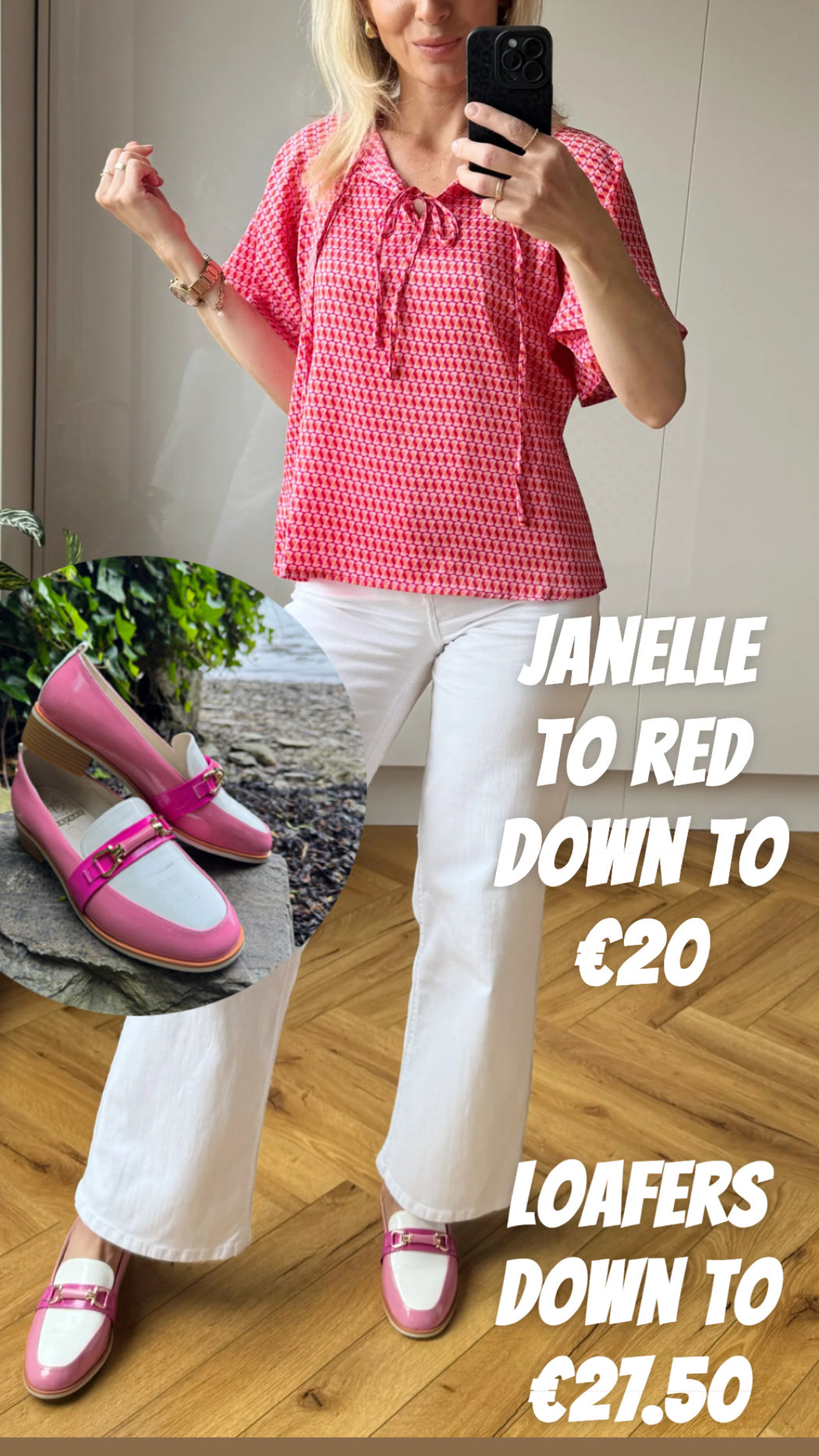 Janelle top red