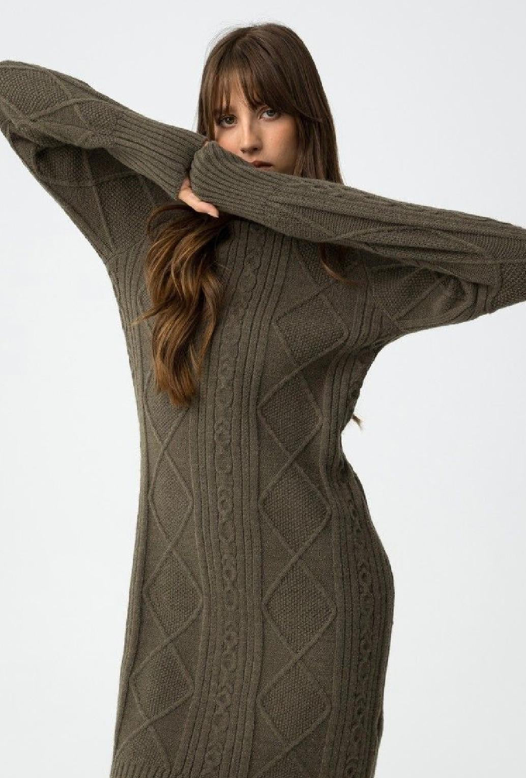 Marijin green knit dress