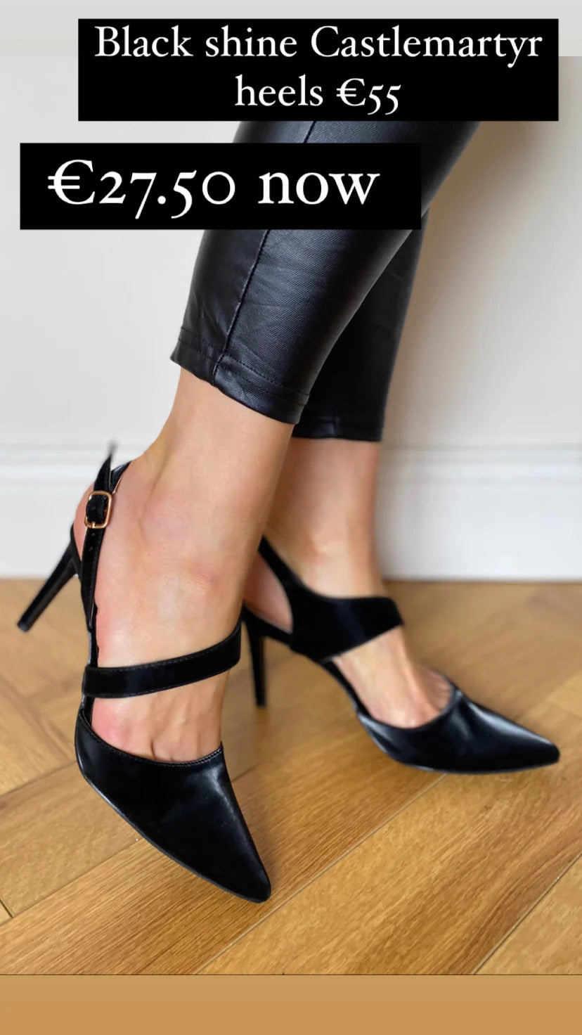 Black shine Castlemartyr heels