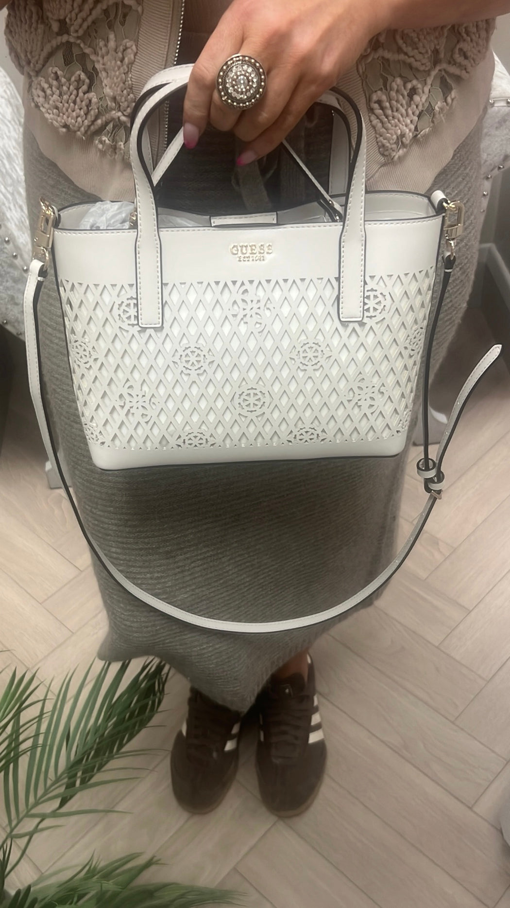 Guess LETTY MINI PG991175 off white 2in1 bag