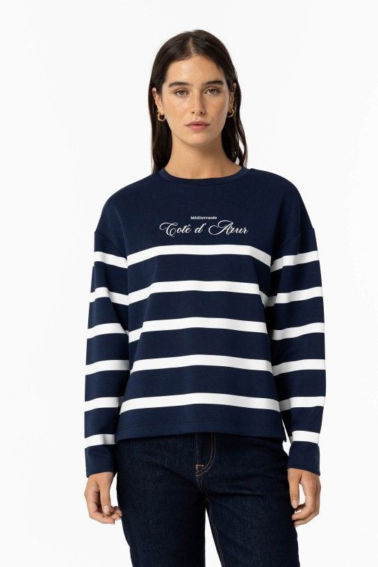 Robin navy sweater top