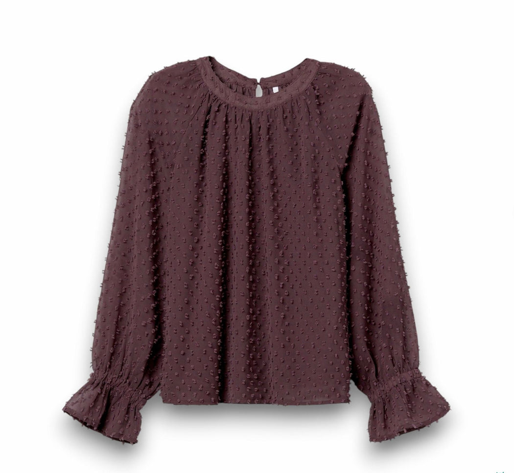 Laurinda mauve blouse