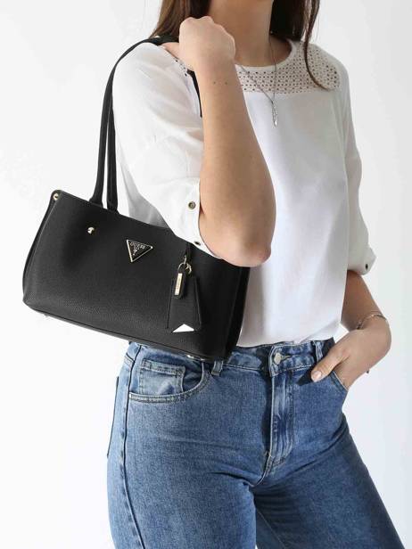 Guess black meridan shoulder bag