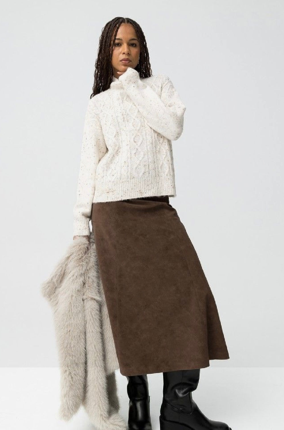 Hagall cream multi knit