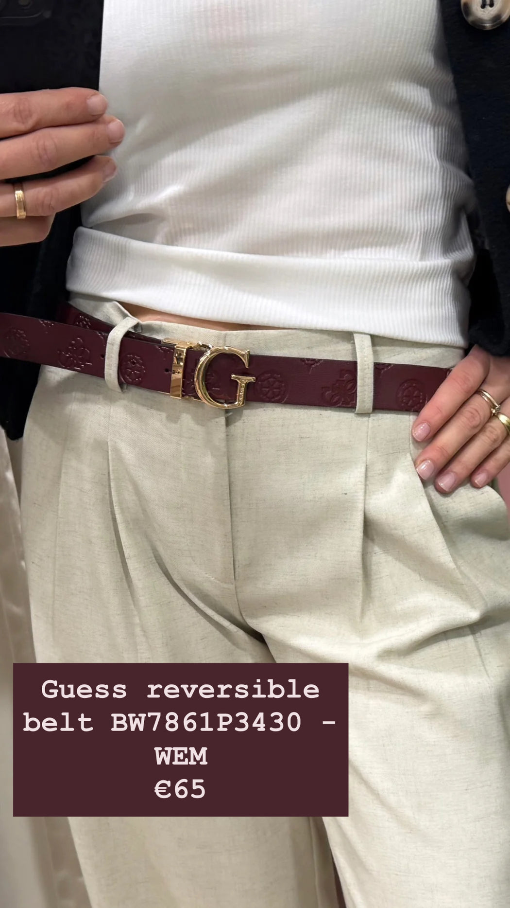 Guess reversible belt BW7861P3430 - WEM