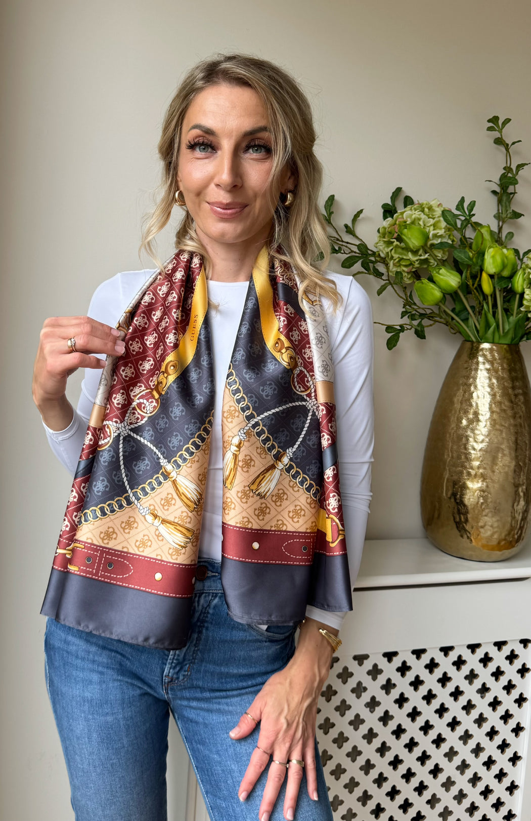 Guess multi 4G logo aw5343pol03-blu scarf