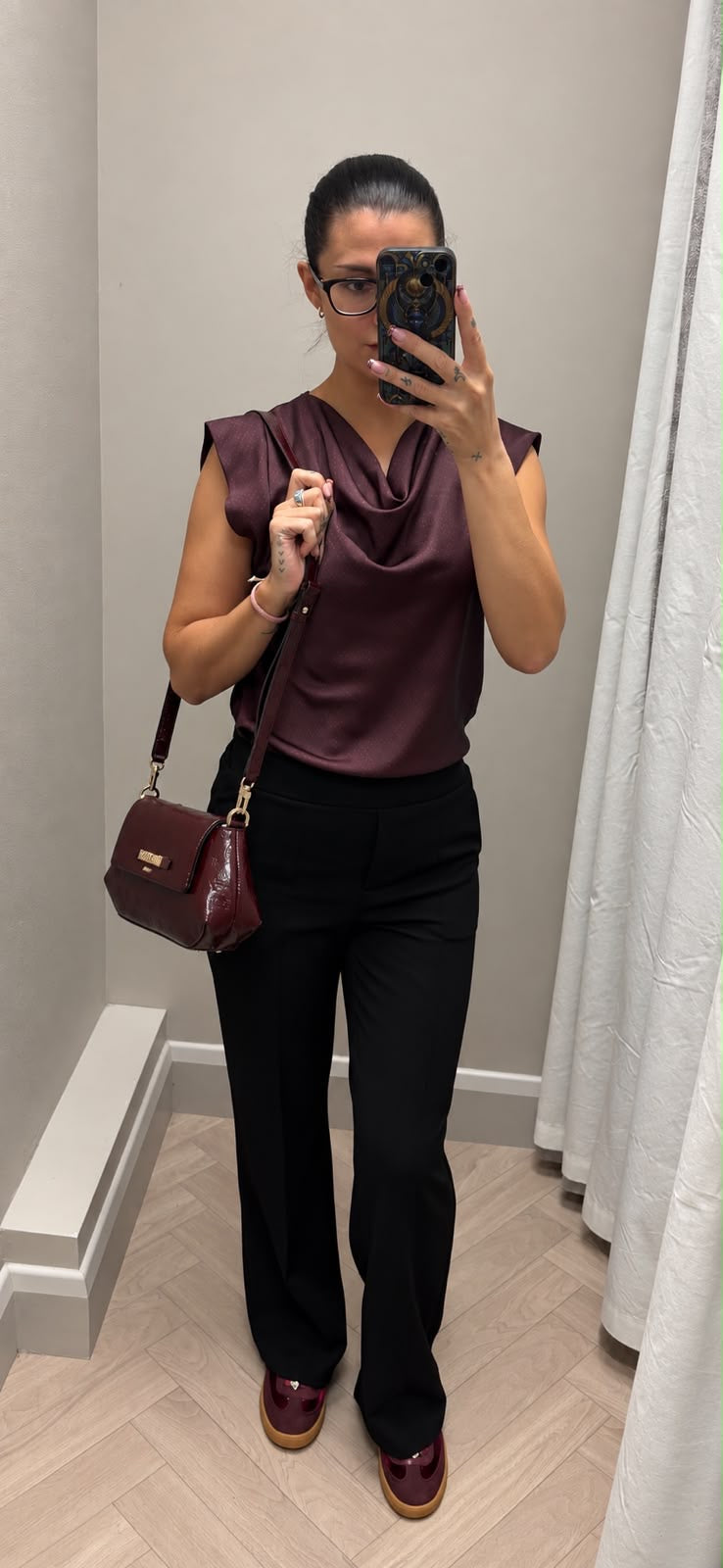 Mulberry Suzie cowl neck top
