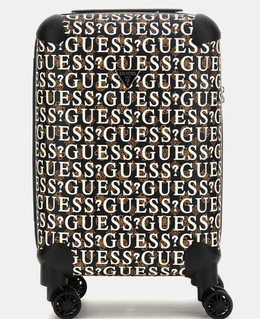 Guess stark brown multi logo trolley case e9270963