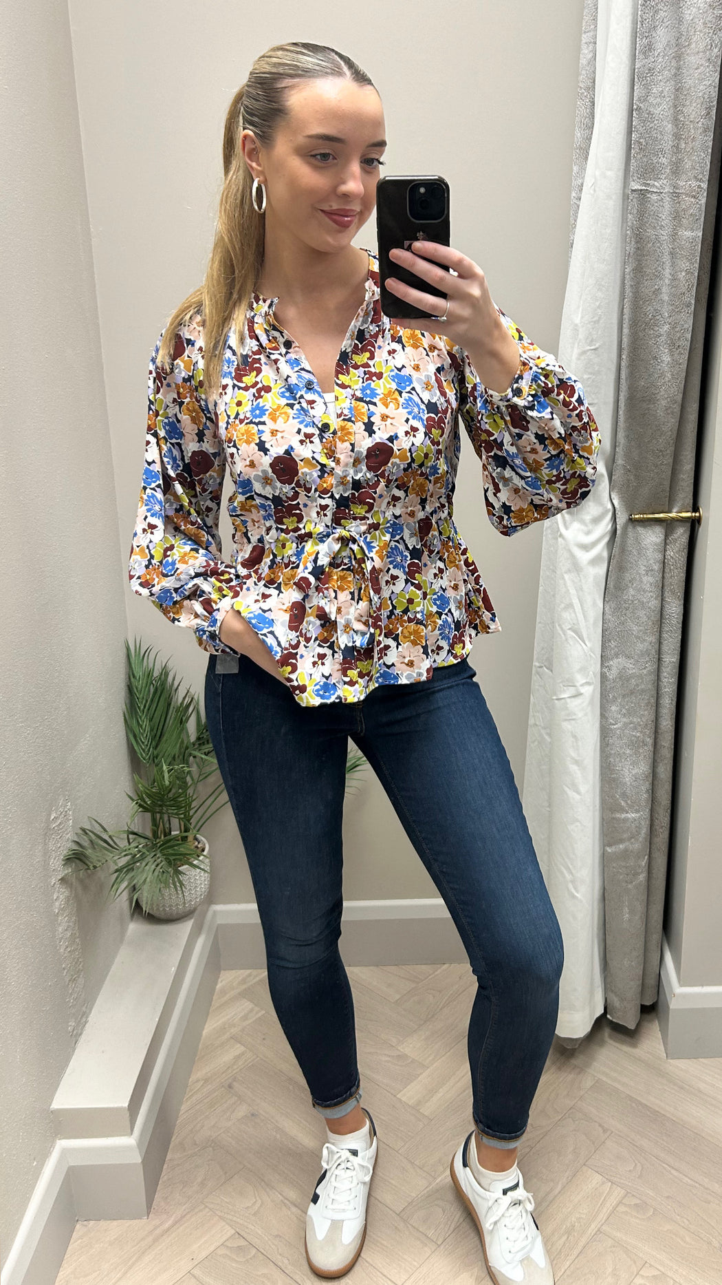 Lorelei navy print top