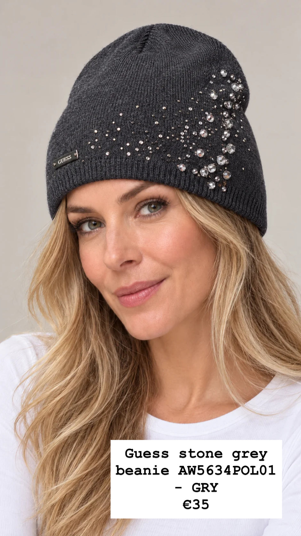Guess stone grey beanie AW5634POL01 - GRY