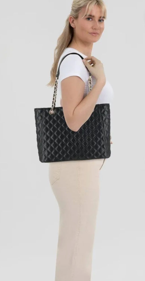 Guess black  silver chain giully tote bag QG874823