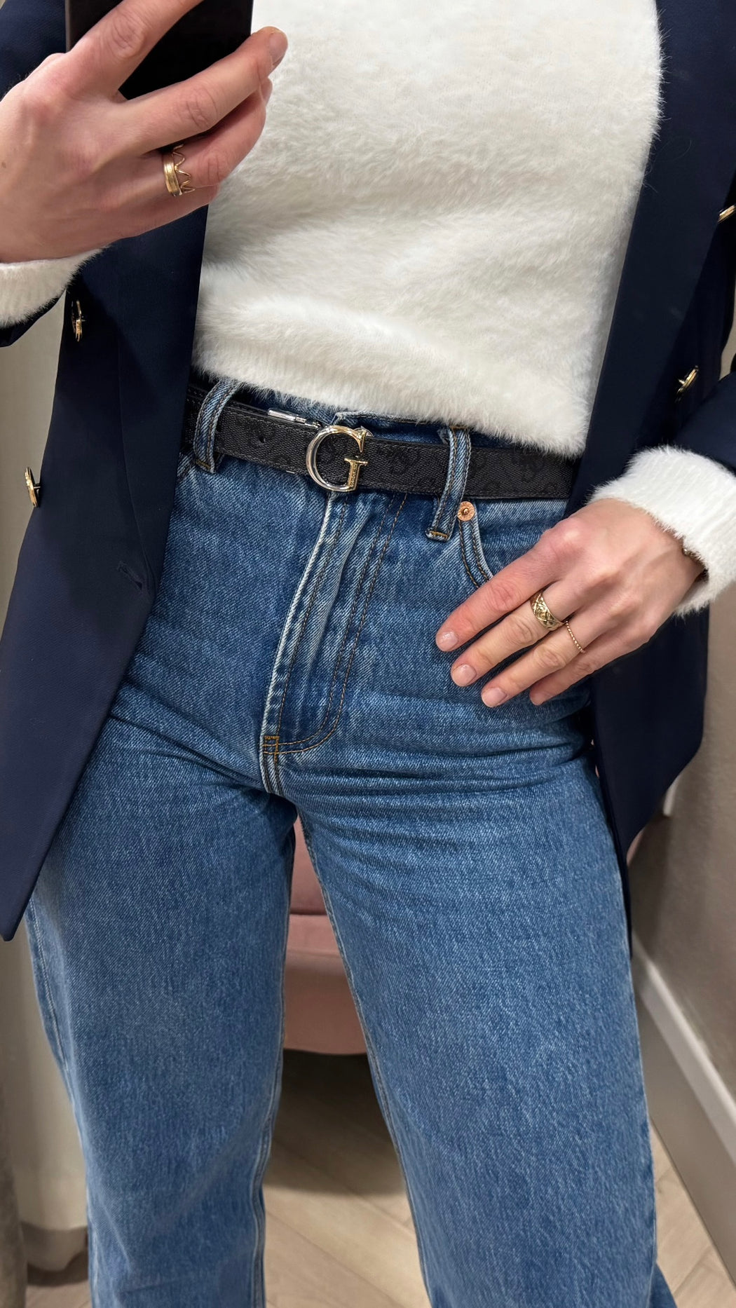 Guess reversible belt grey/black BW9325P6115 - CLO