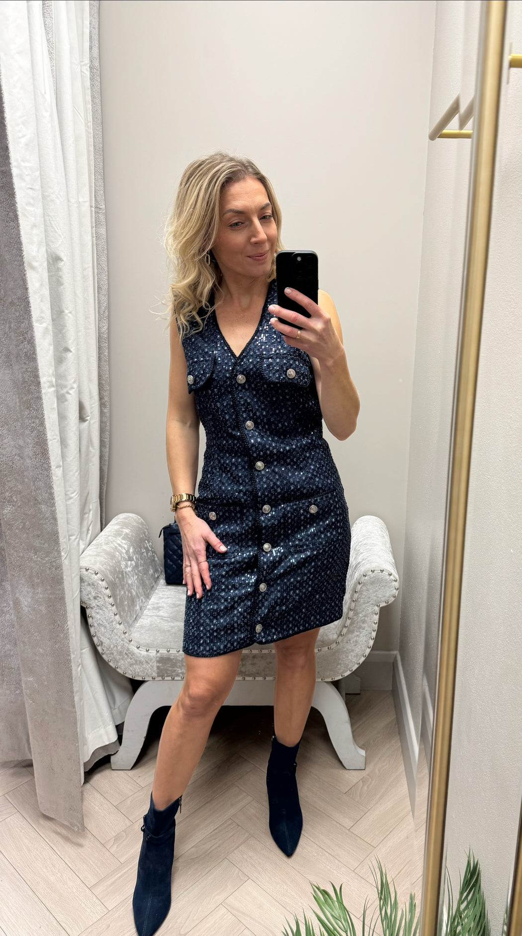 Guess denim sequinned  dress w5bk41d0771