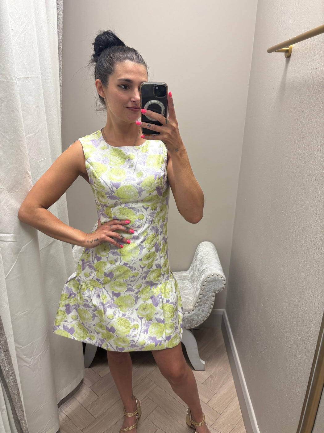 Kandice lilac green dress