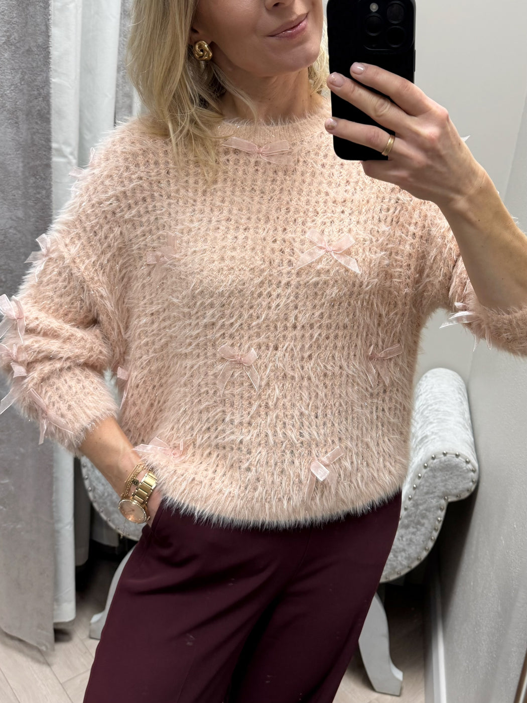 Guess blush hinata lurex knit