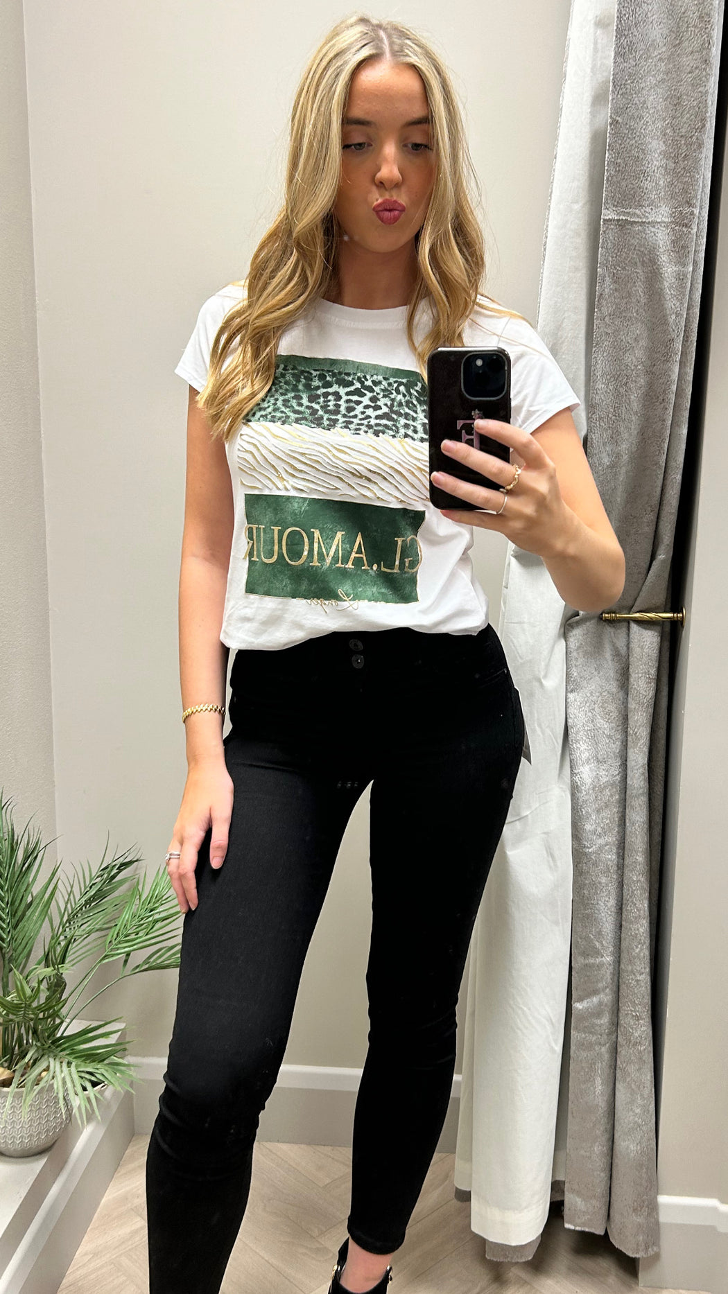 Green glamour tee