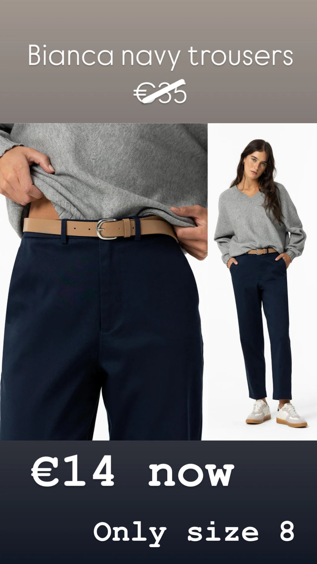 Bianca navy trousers