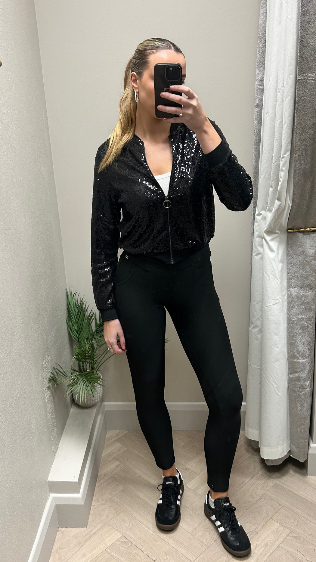 Nyara sequin bomber jacket