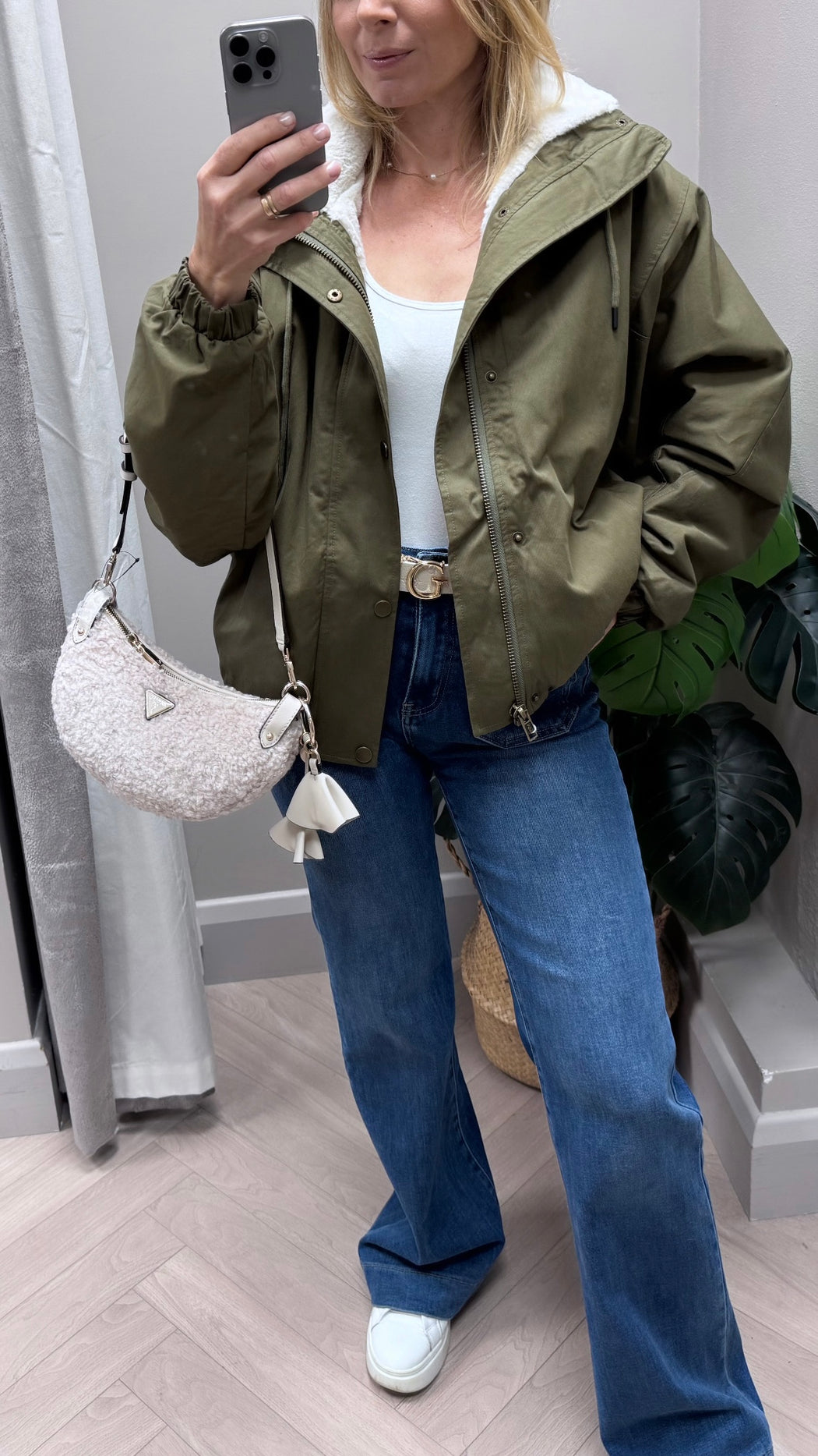 Goose fur lined jacket