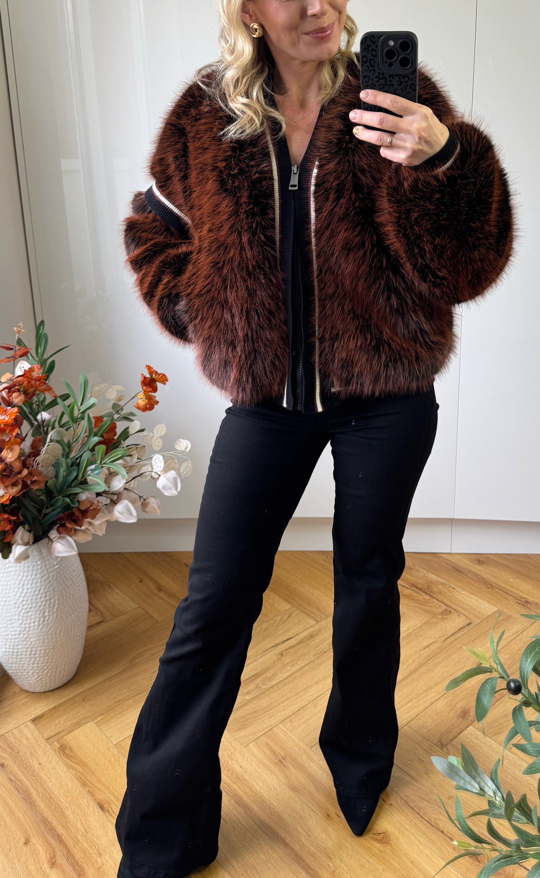 Guess Katia faux fur rib bomber