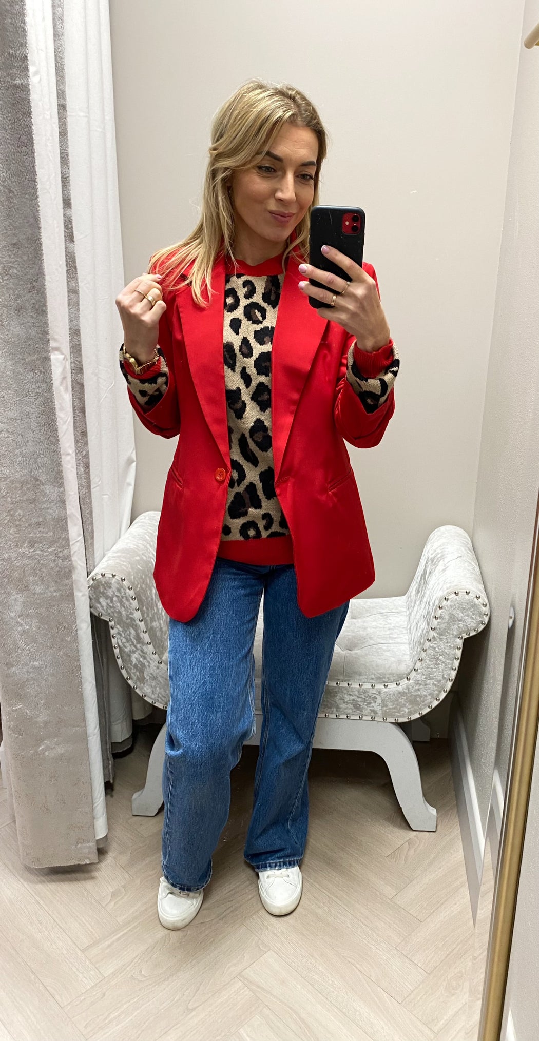 Red Ellie blazer