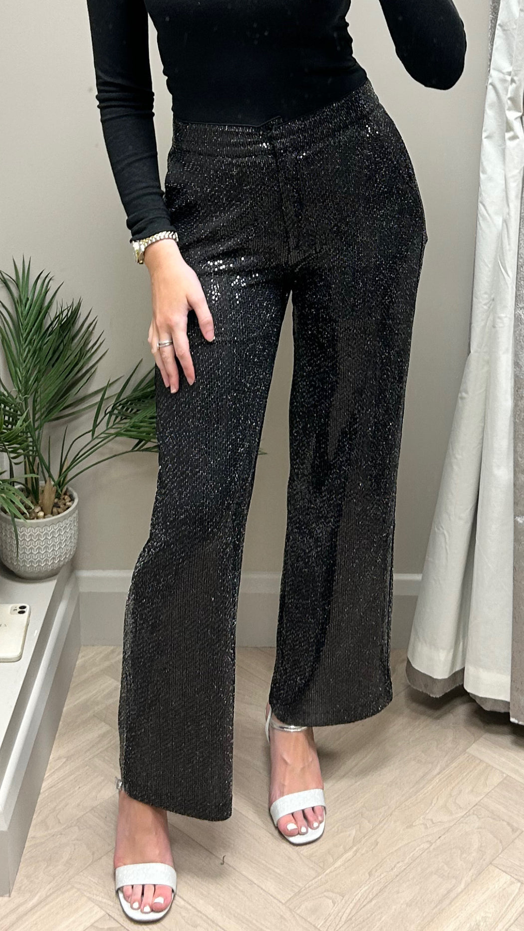 Blackie  sparkle wide leg trouser