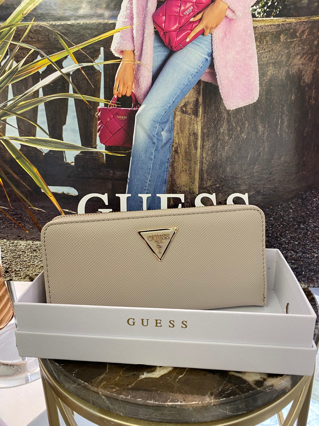 Guess dark taupe laurel wallet ZG8500146