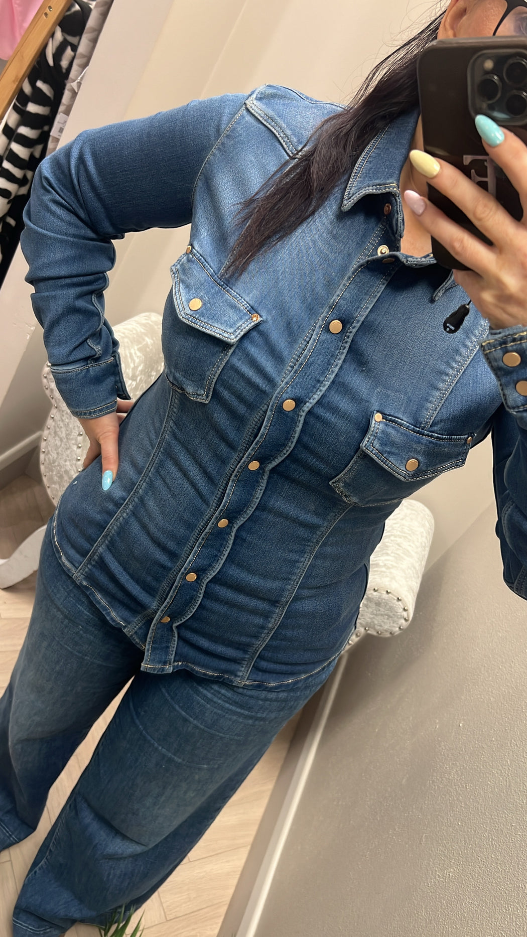 Guess kalima denim shirt w5yh63d06781