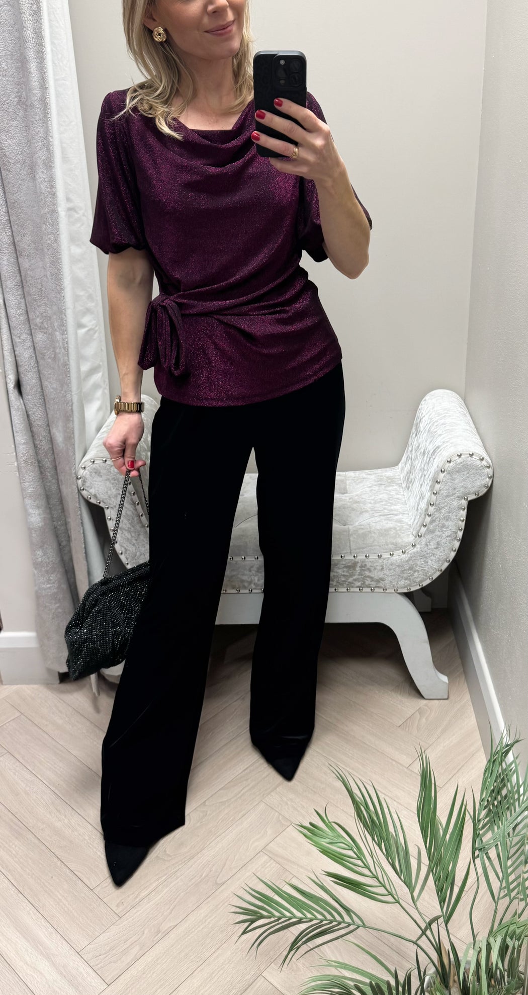 Paula black velvet trs