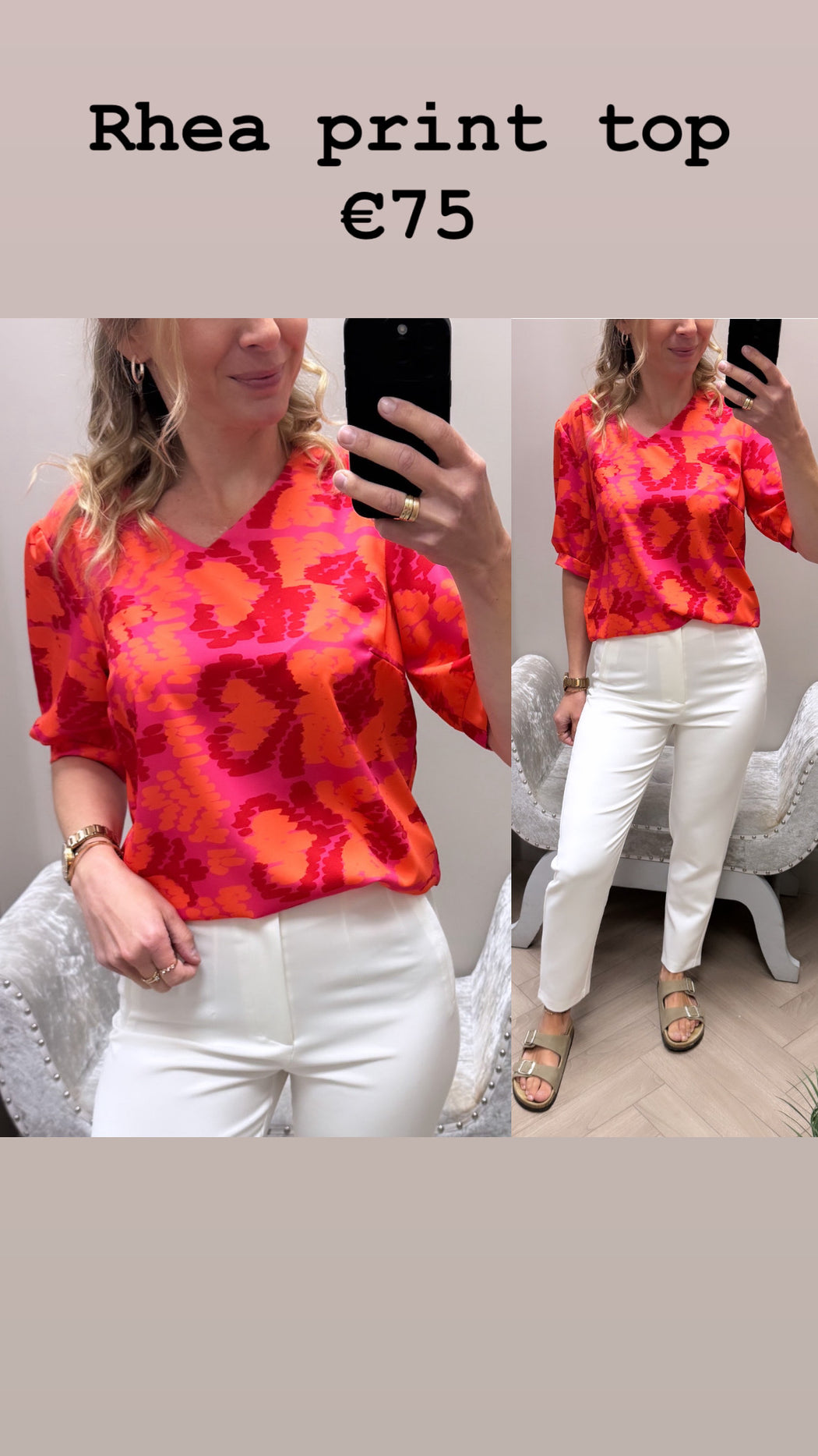 Rhea print top