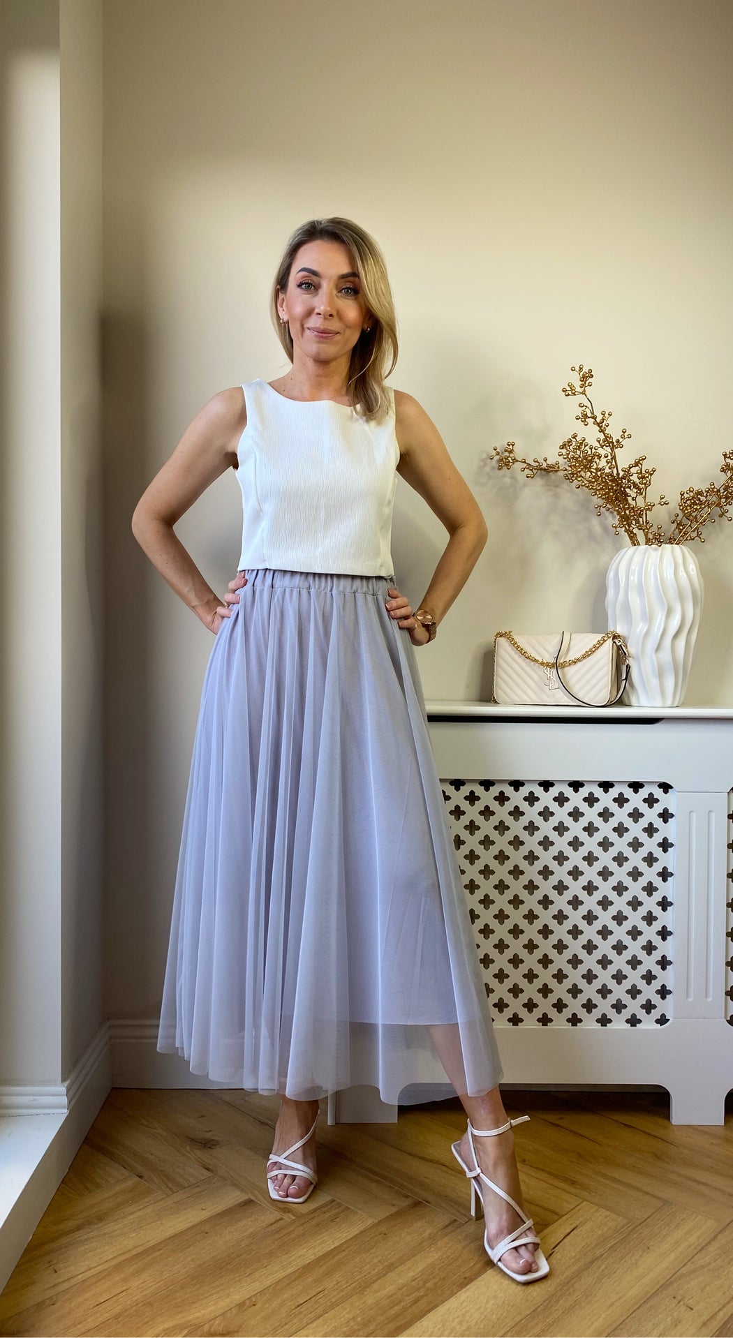 Grey tulle skirt