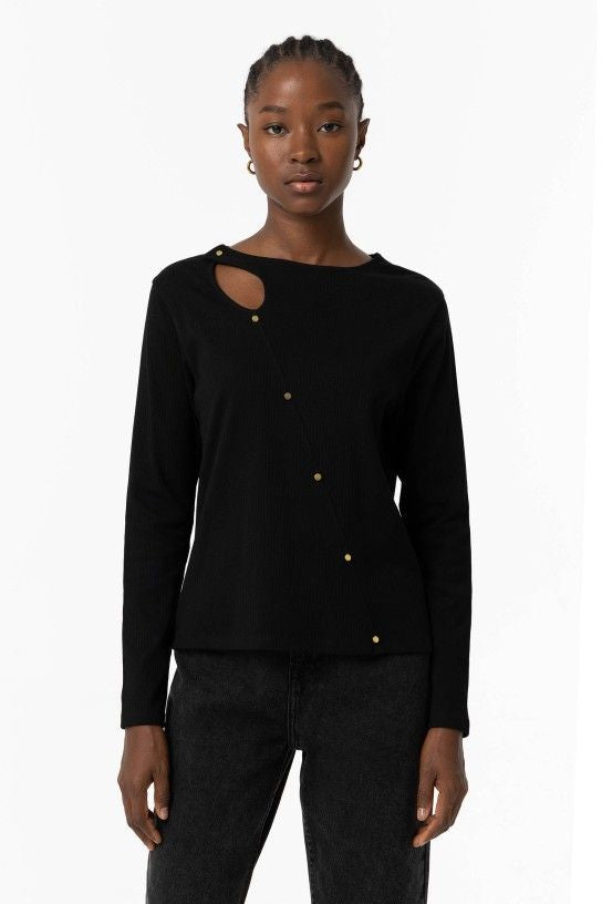 Krista black knit jumper