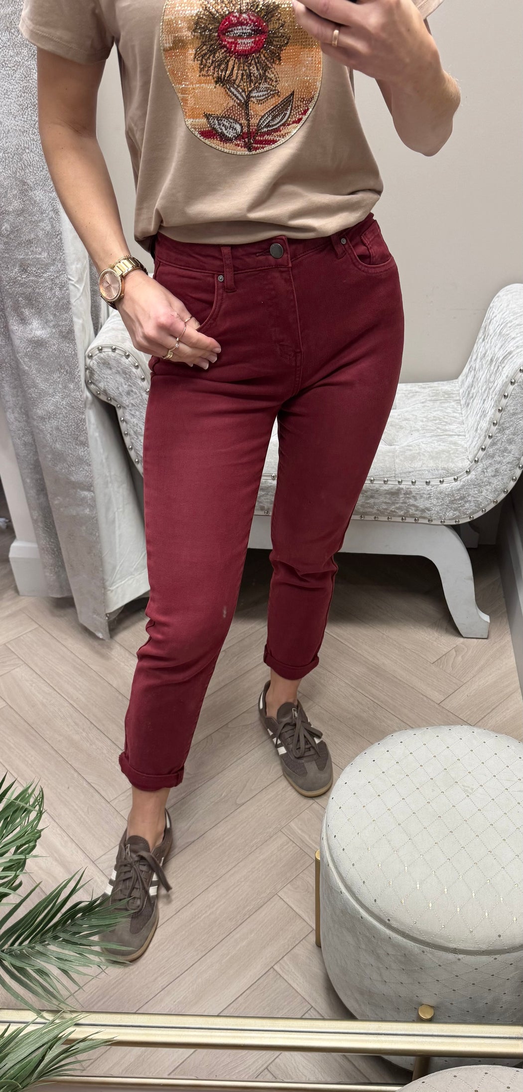 Toxic wine boyfriend fit jeans