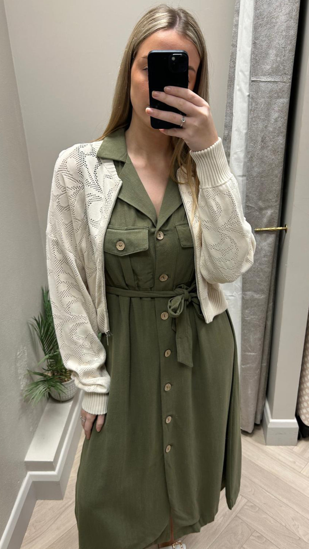 Kokoro cream embossed bomber