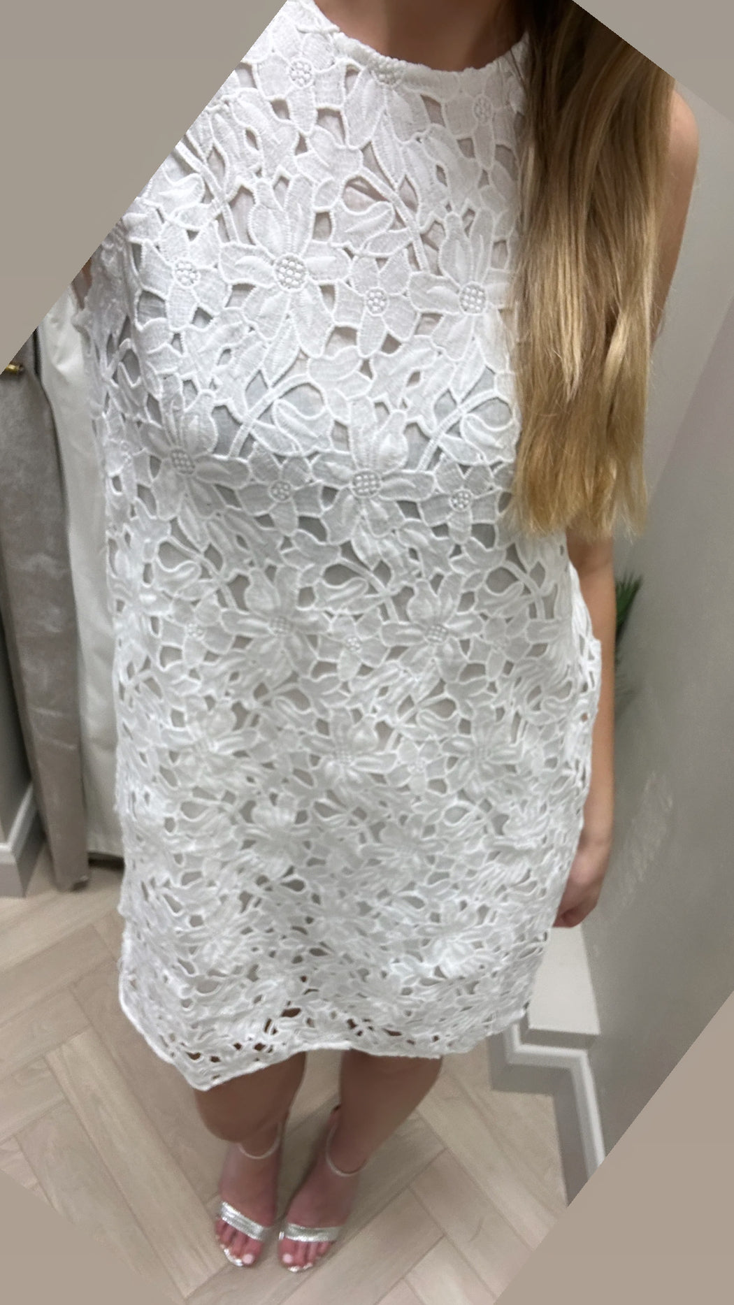 Naoim white flower print dress