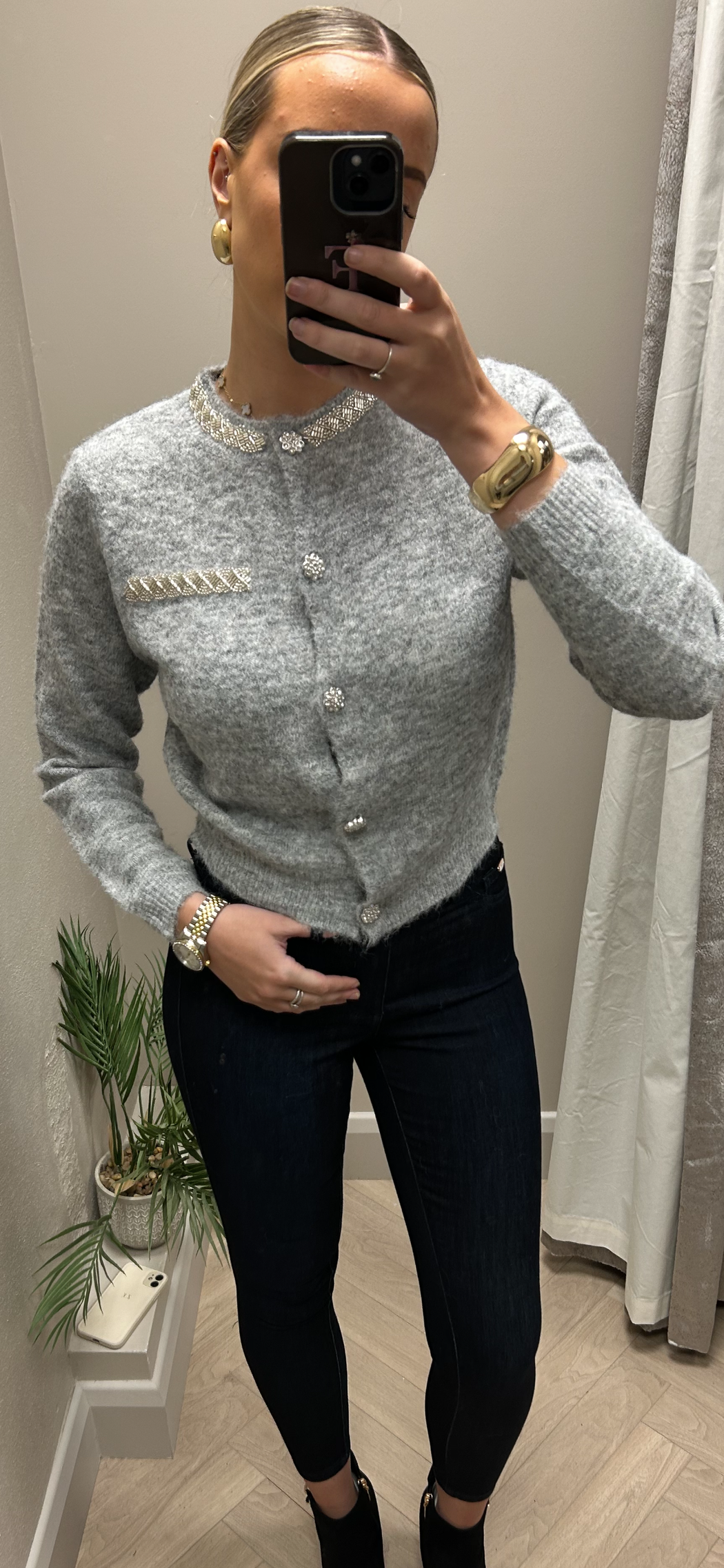 Silvie grey cardi