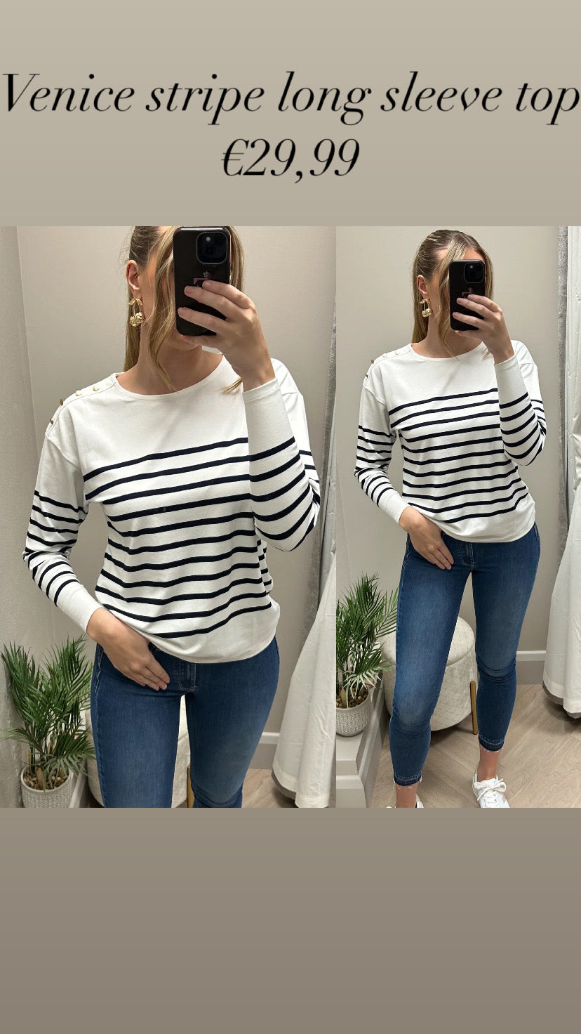 Venice stripe long sleeve top