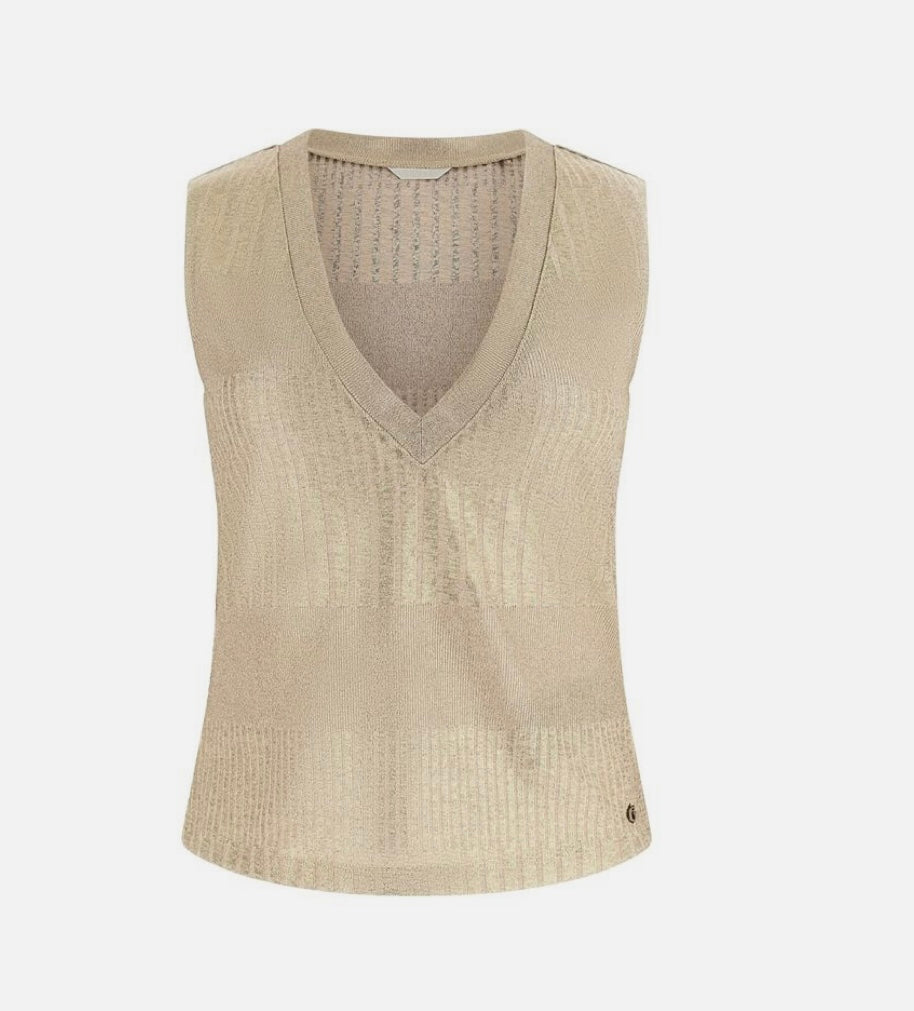 Guess gold  sleeveless top w6rp10kc812- FNJQ