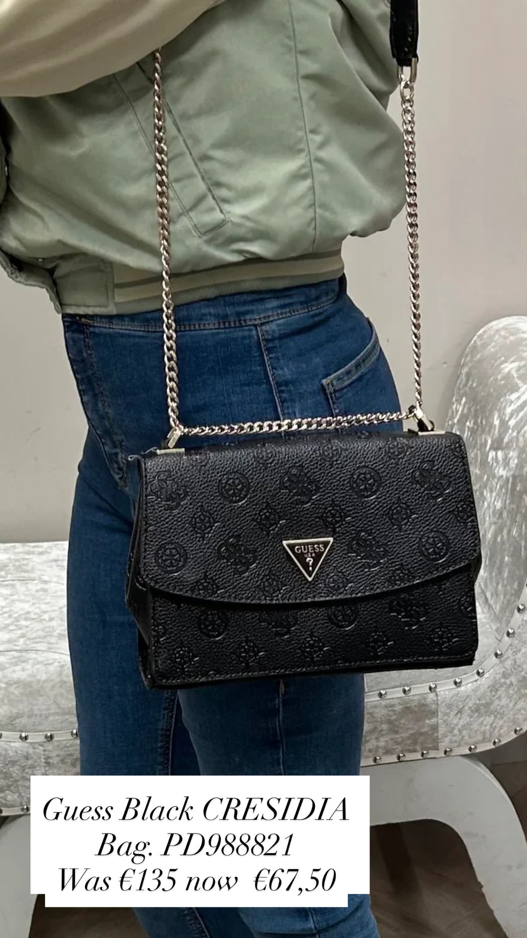 Guess Black CRESIDIA Bag. PD988821