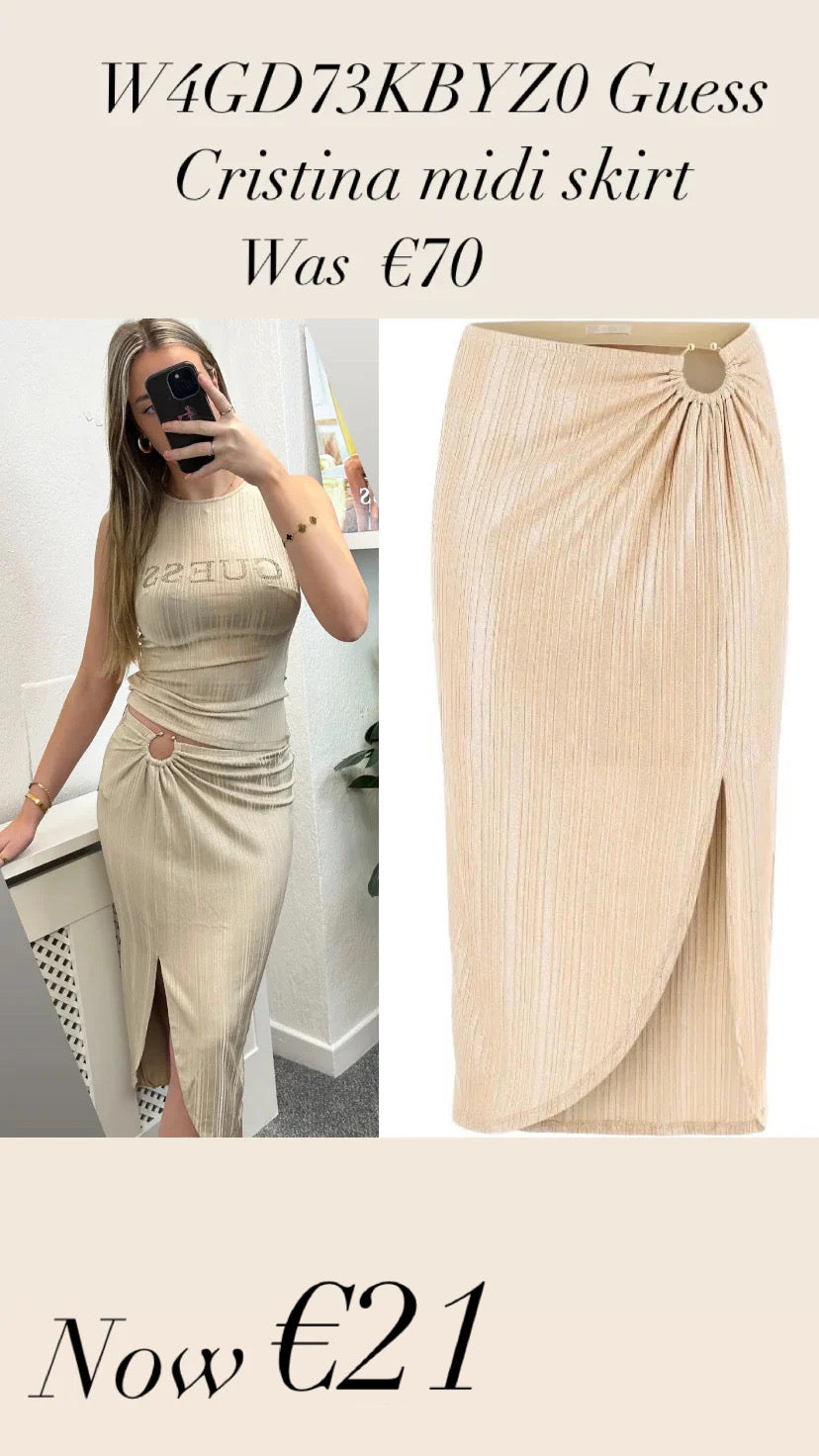 W4GD73KBYZ0 Guess Cristina midi skirt