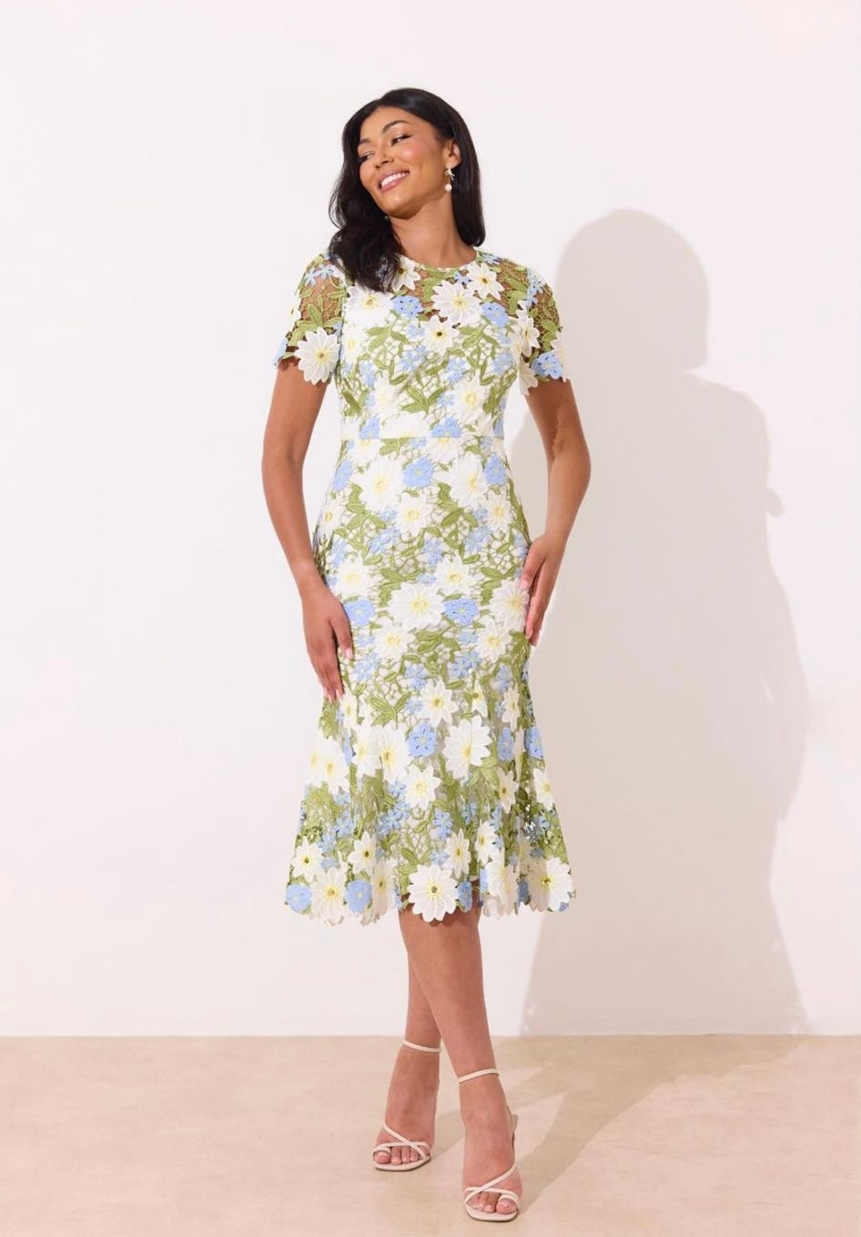 Helena lace fishtail dress