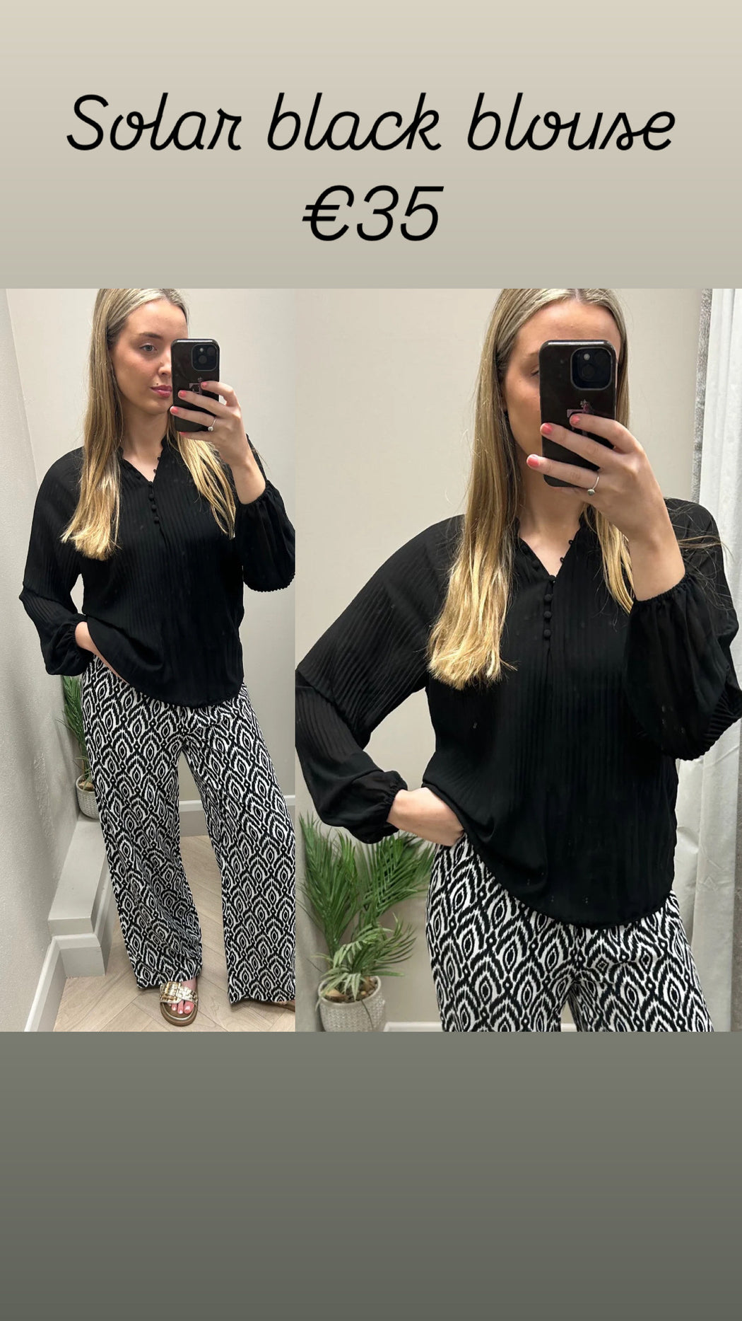 Solar black blouse
