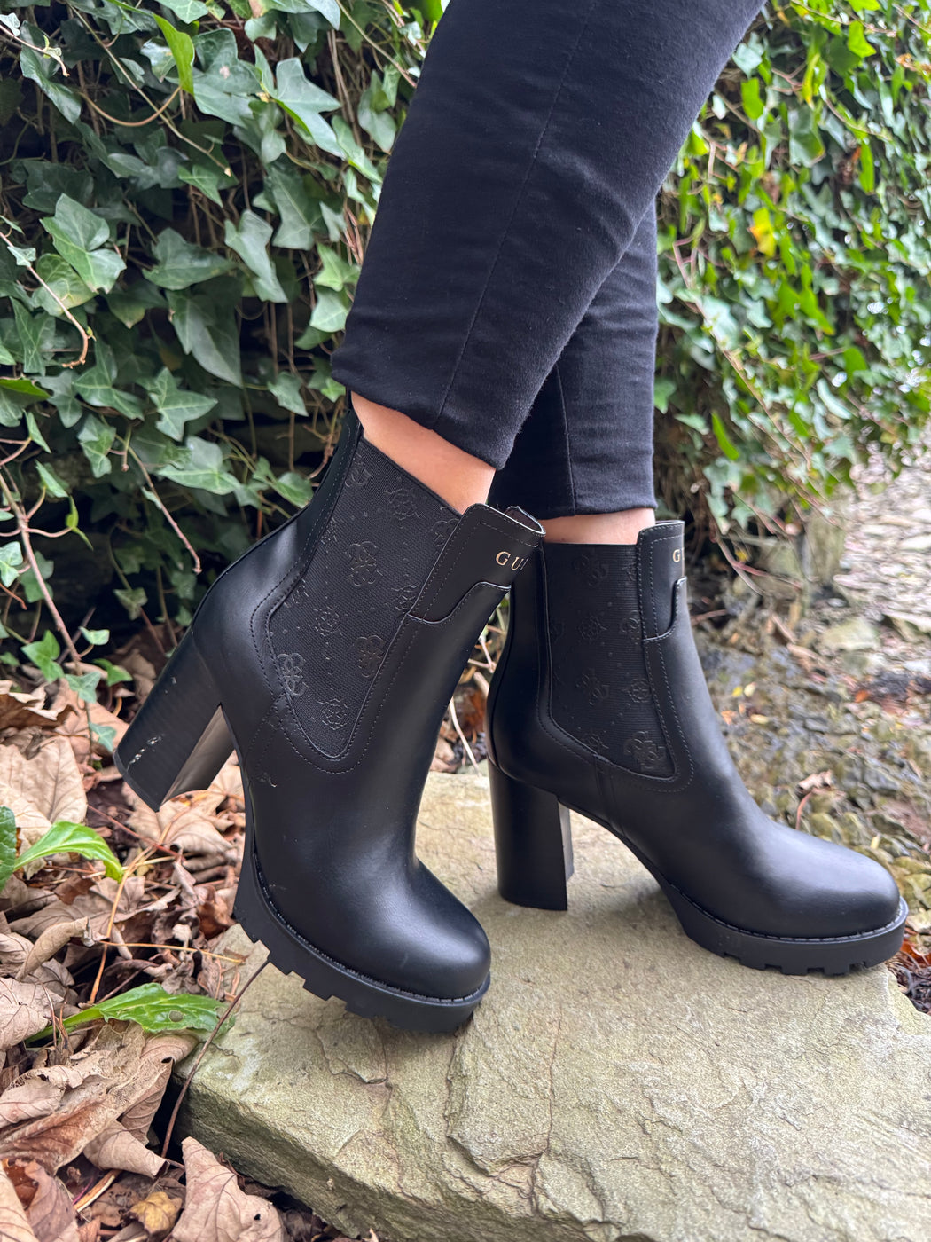 Guess Black Logo Boots FLFNLLELE10