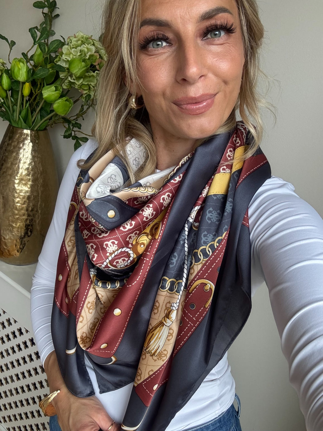 Guess multi 4G logo aw5343pol03-blu scarf