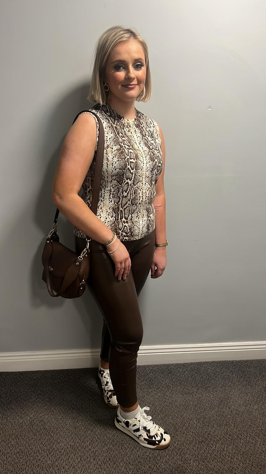 Guess brown Priscilla leggings wgikog1ea9000