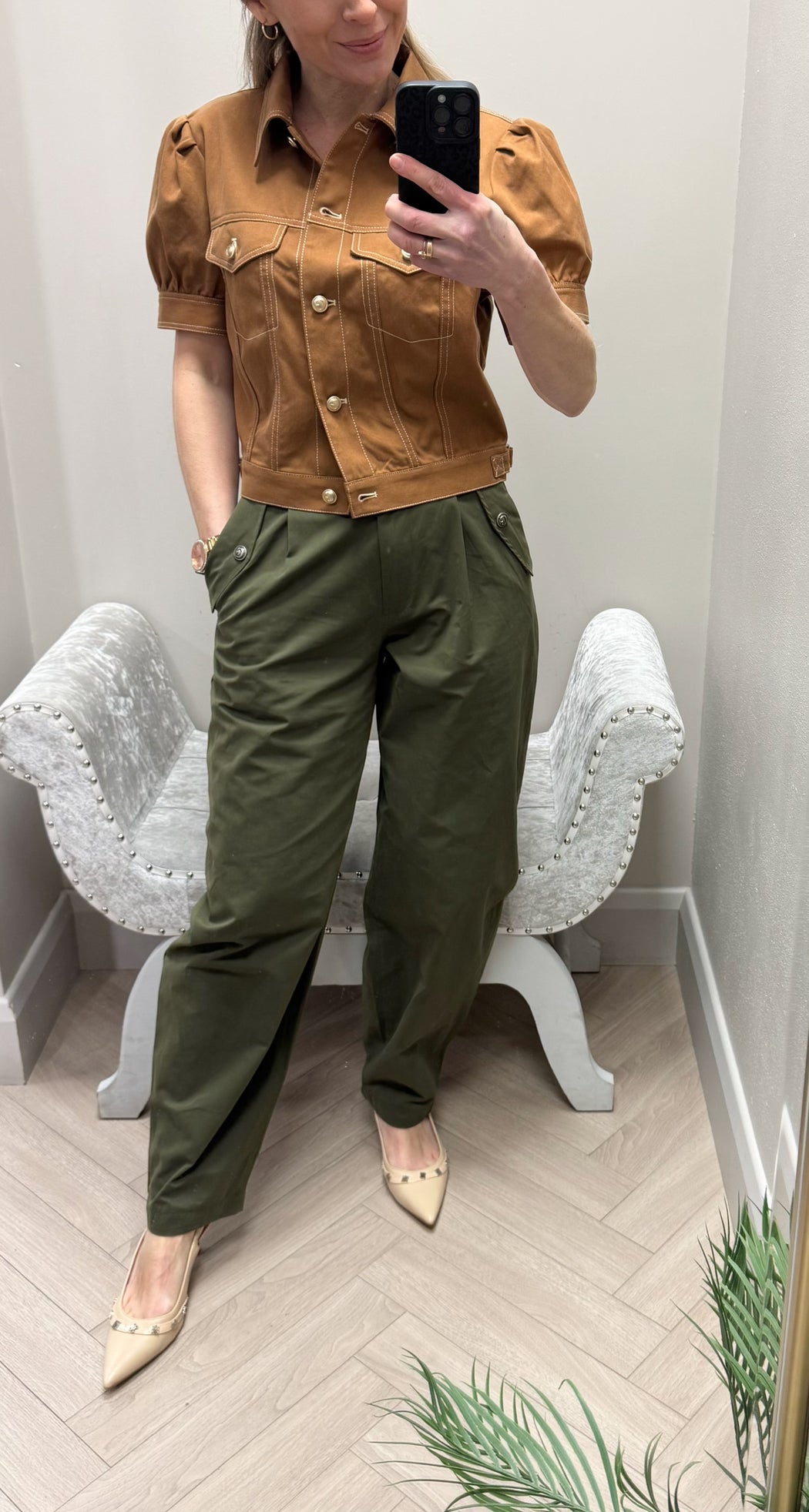 Guess khaki trousers w6rb08wj692-G8F6