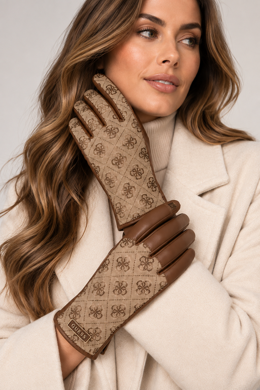 Guess logo gloves